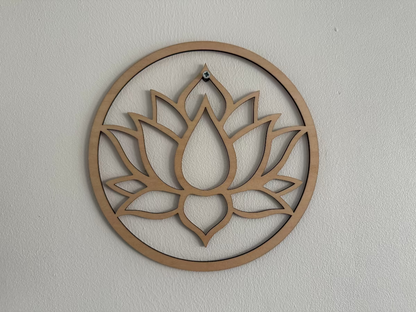 mandala en bois lotus