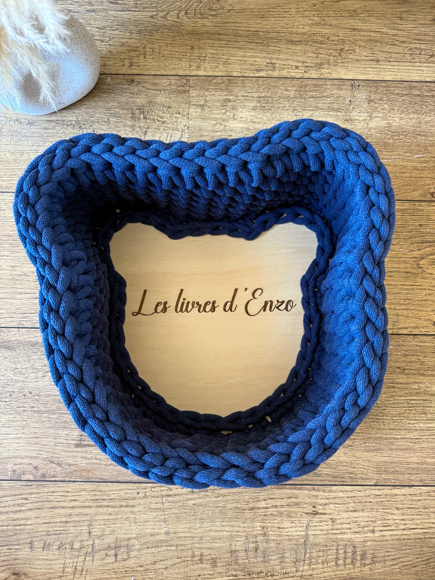 Panier de rangement tête de nounours pour chambre d’enfant personnalisé