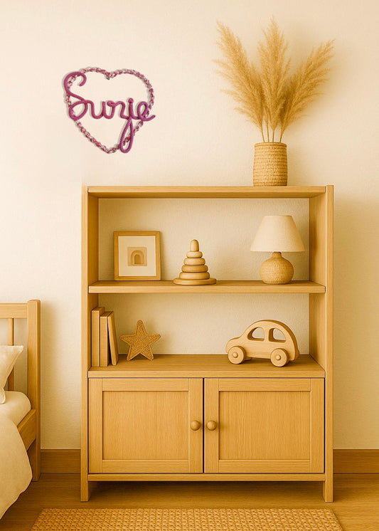 Création artisanale prénom personnalisé avec macramé décoratif | cadeau de naissance | chambre d'enfant | MeaCrea