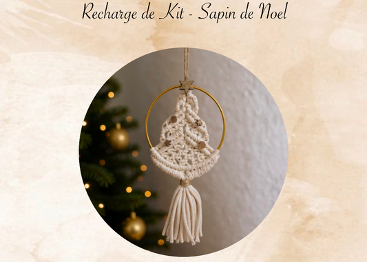 recharge de kit diy sapin de noel en macramé debutant 