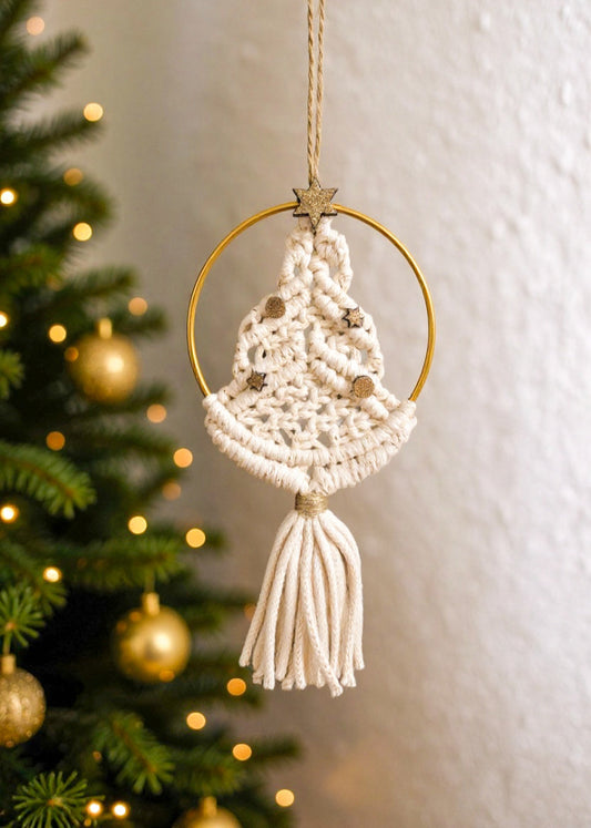 sapin de noel en macramé meacrea 