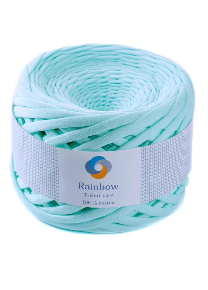 Fil T-shirt bleu menthe pour paniers de rangement au crochet