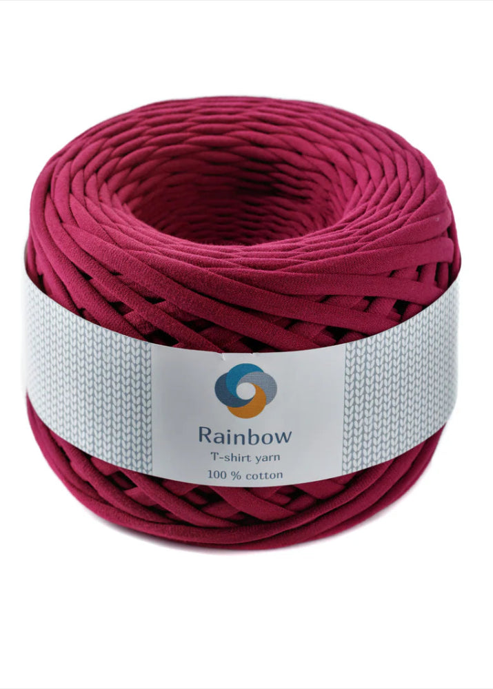 Fil T-shirt 100 % coton bordeaux pour sacs crochet