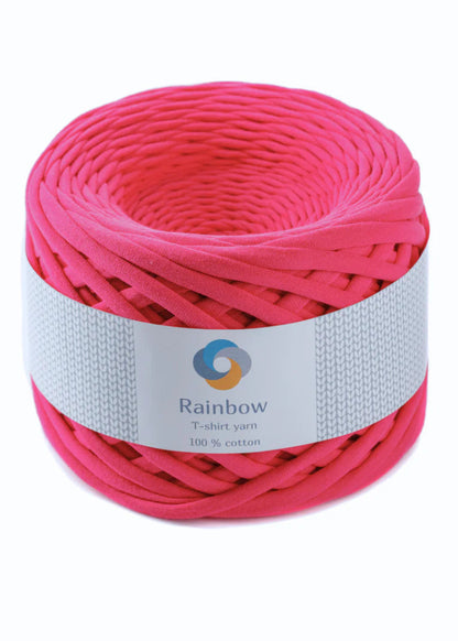 Fil coton fuchsia Rainbow Yarns pour paniers crochet