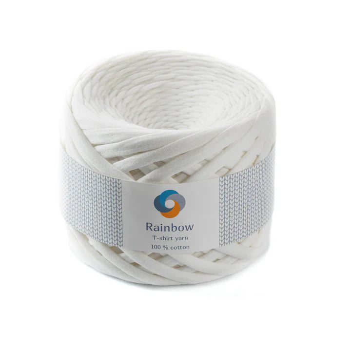 Fil T-shirt Rainbow Yarns 100 % coton pour crochet, idéal pour sacs et paniers DIY. ice cream