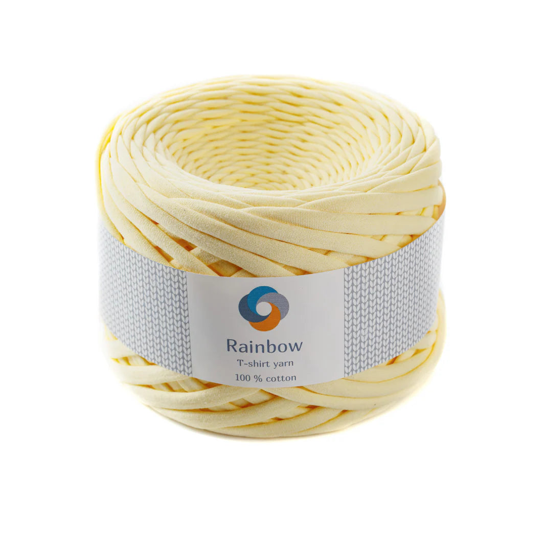 Fil T-shirt Rainbow Yarns 100 % coton pour crochet, idéal pour sacs et paniers DIY. Liquor