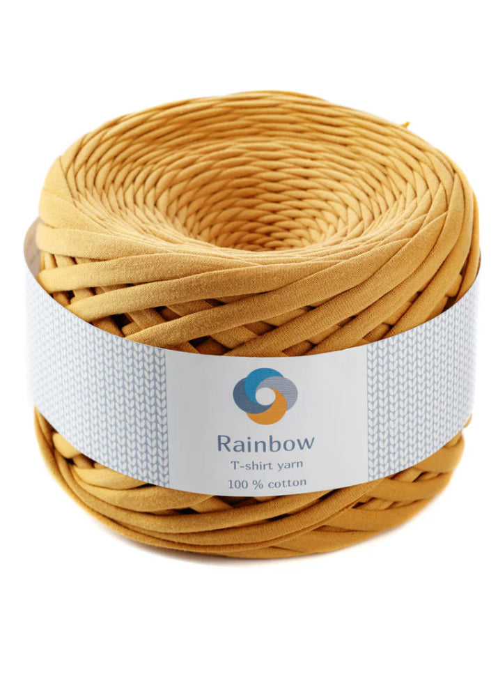Fil T-shirt Rainbow Yarns moutarde sélectionné par MeaCrea