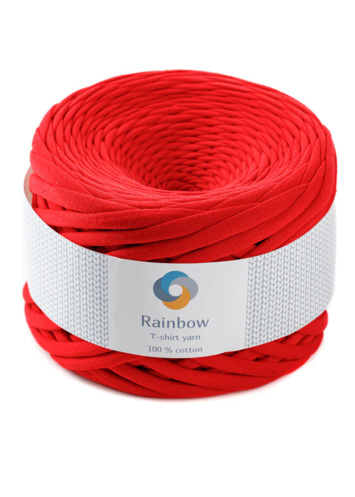 Fil trapilho Rainbow Yarns rouge pour projets DIY