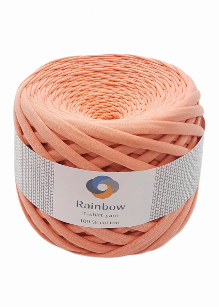 Fil T-shirt Rainbow Yarns saumon pour créations au crochet modernes