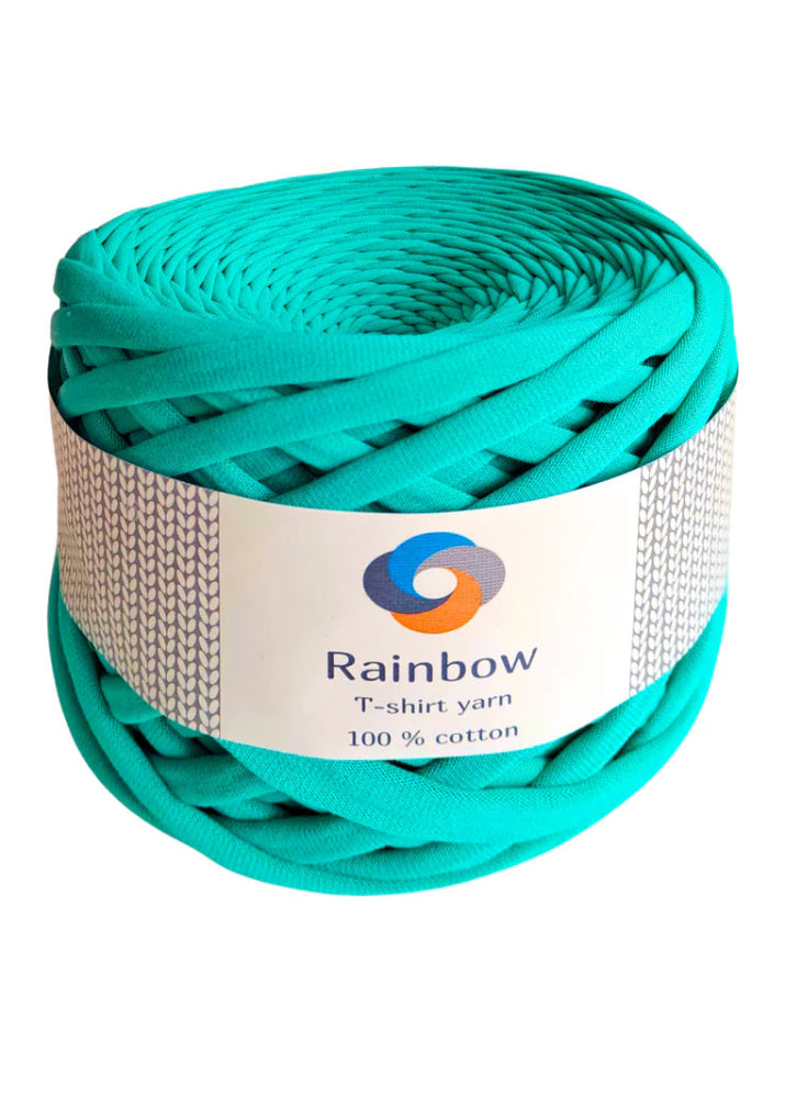 Fil Rainbow Yarns vert d'eau pour paniers en coton