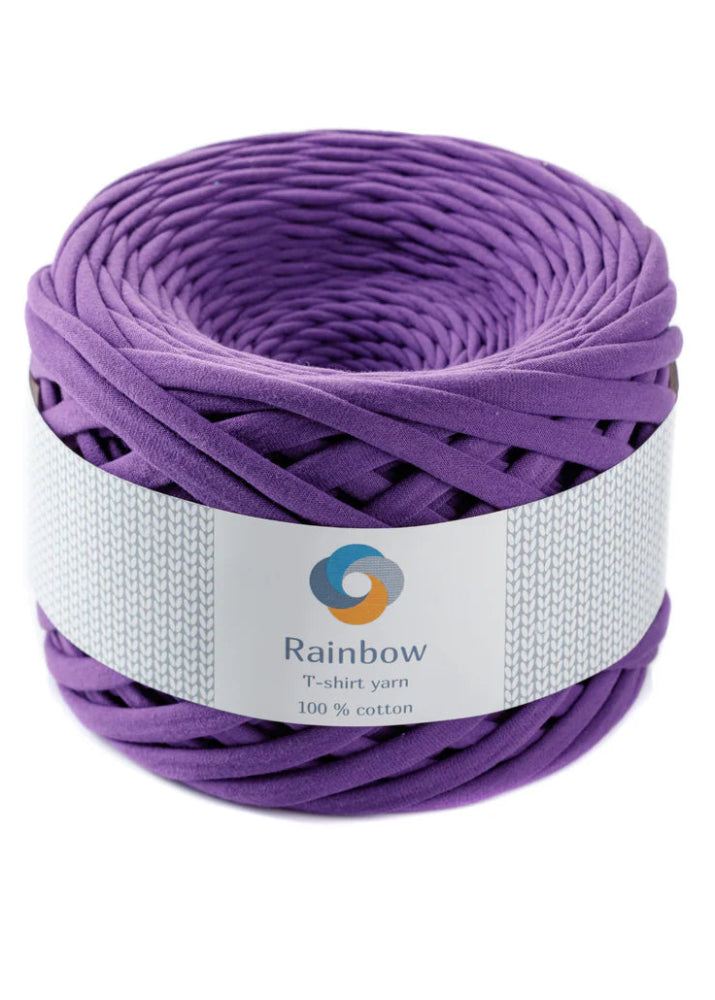 Fil T-shirt Rainbow Yarns violet pour pochettes et sacs au crochet