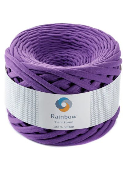 Fil T-shirt Rainbow Yarns violet pour pochettes et sacs au crochet