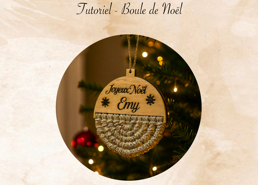 tutoriel macramé boule de noel en bois 